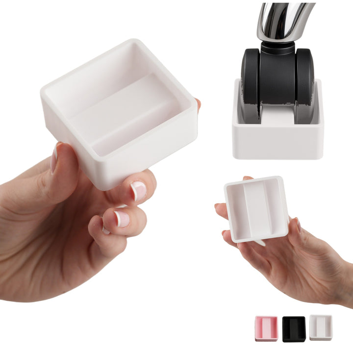 Topes para ruedas de silla de oficina y gaming – juego – blanco