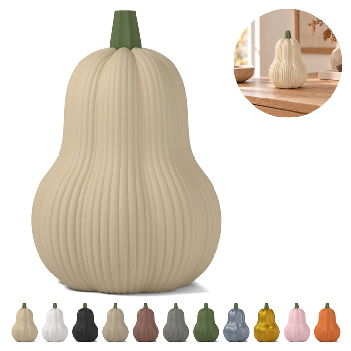 Calabaza cacahuete decorativa M — 11,5 cm – Beige