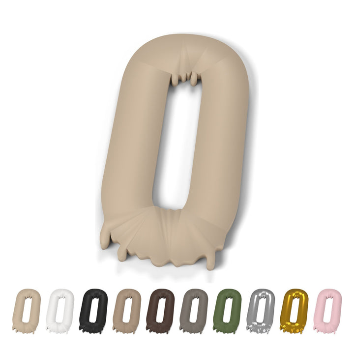 Házszám számjegy 0, 15,4 cm, véres Halloween stílus, PLA – Beige