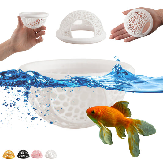 Betta Hammock & Shrimp Cave – Floating 3D Printed Aquarium Hide – White