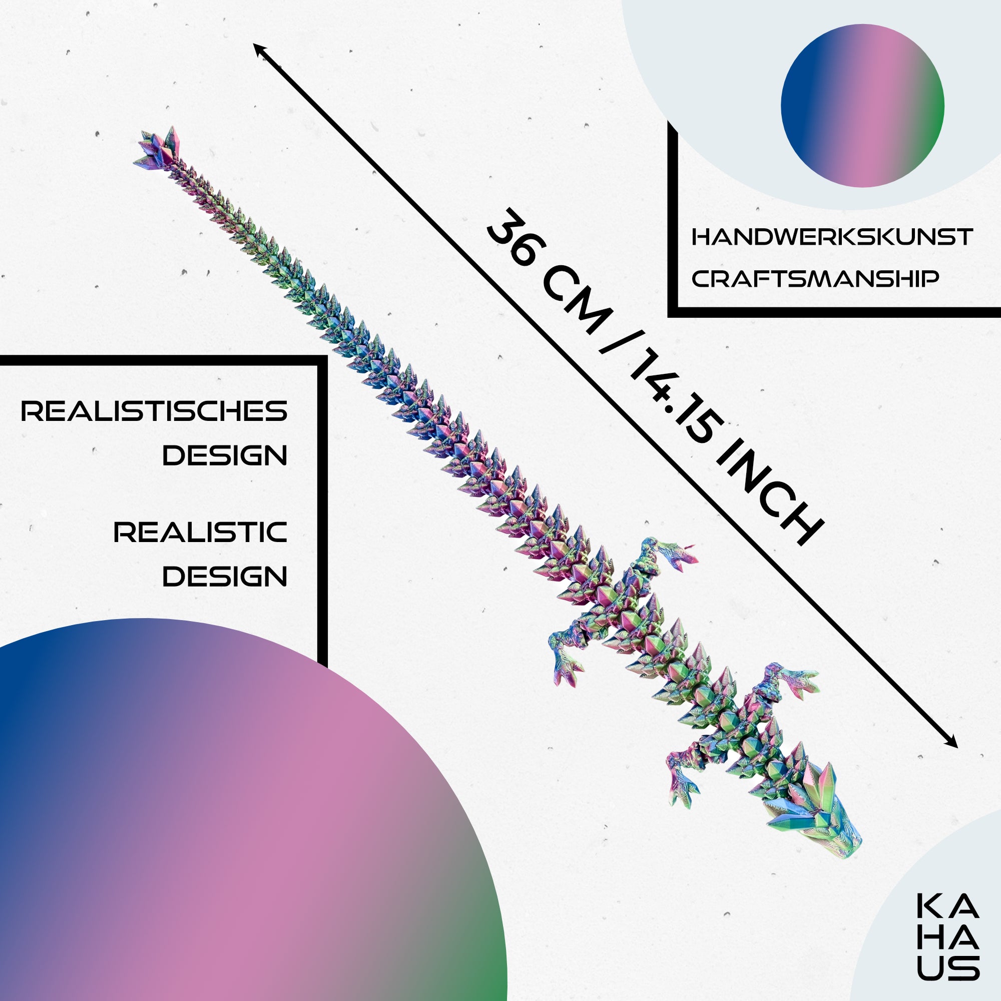 3D Dragon in Egg - Dragon Figure | 12 cm Large Egg | Multicolor Surprise Dragon | Hatching Movable Figure for Kids, Collectors & Fantasy Fans