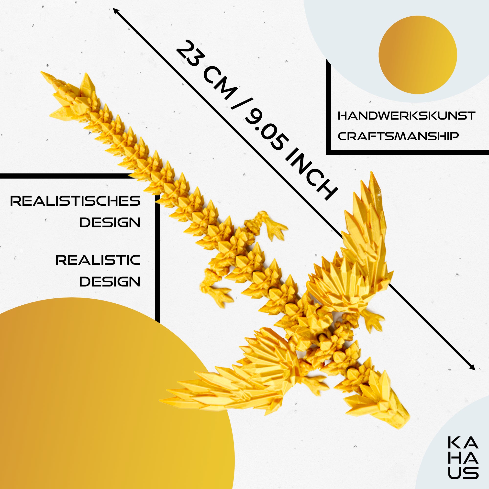 3D Dragon with Wings in Egg – 23 cm Dragon Figure with 12 cm Egg |Surprise Dragon | Movable Fantasy Toy & Collectible Figurine for Kids | Gift Idea