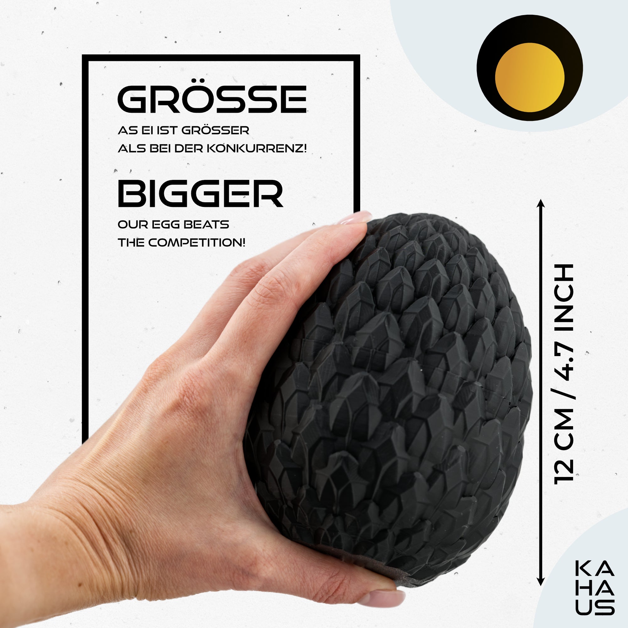 3D Dragon in Egg - Dragon Figure | 12 cm Large Egg | Multicolor Surprise Dragon | Hatching Movable Figure for Kids, Collectors & Fantasy Fans