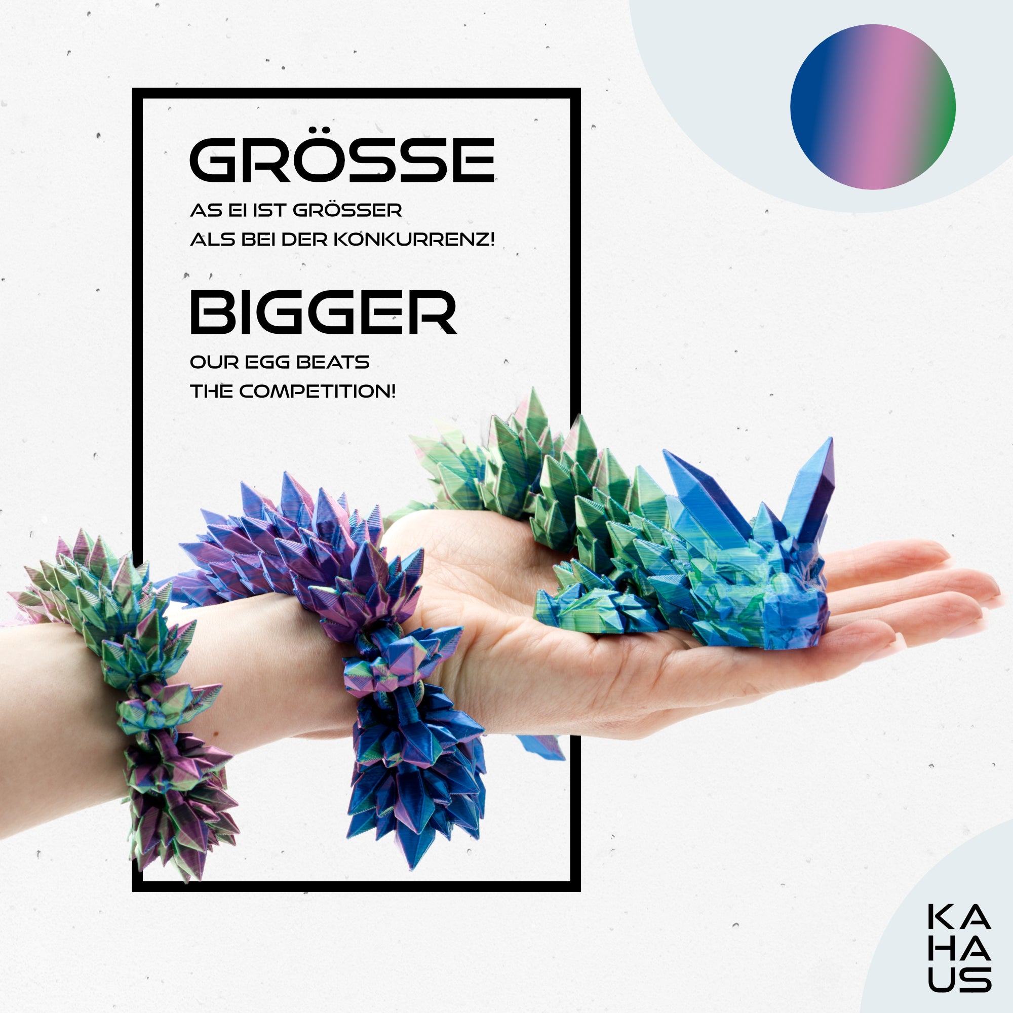 Large 3D Dragon – Dragon Sculpture 60 cm | Magical Dragon | Poseable Figure for Children, Collectors & Fantasy Fans