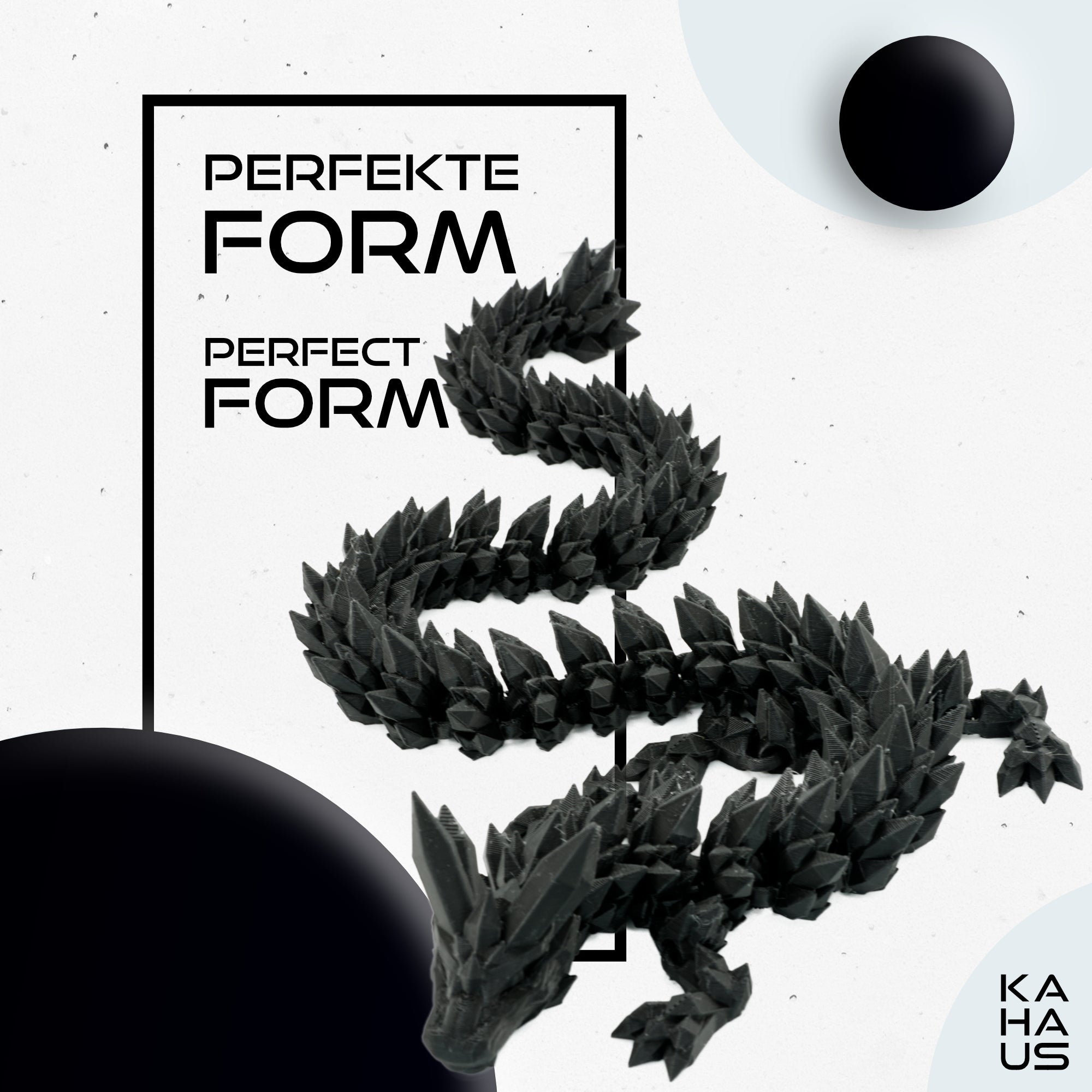 Large 3D Dragon – Dragon Sculpture 60 cm | Magical Dragon | Poseable Figure for Children, Collectors & Fantasy Fans