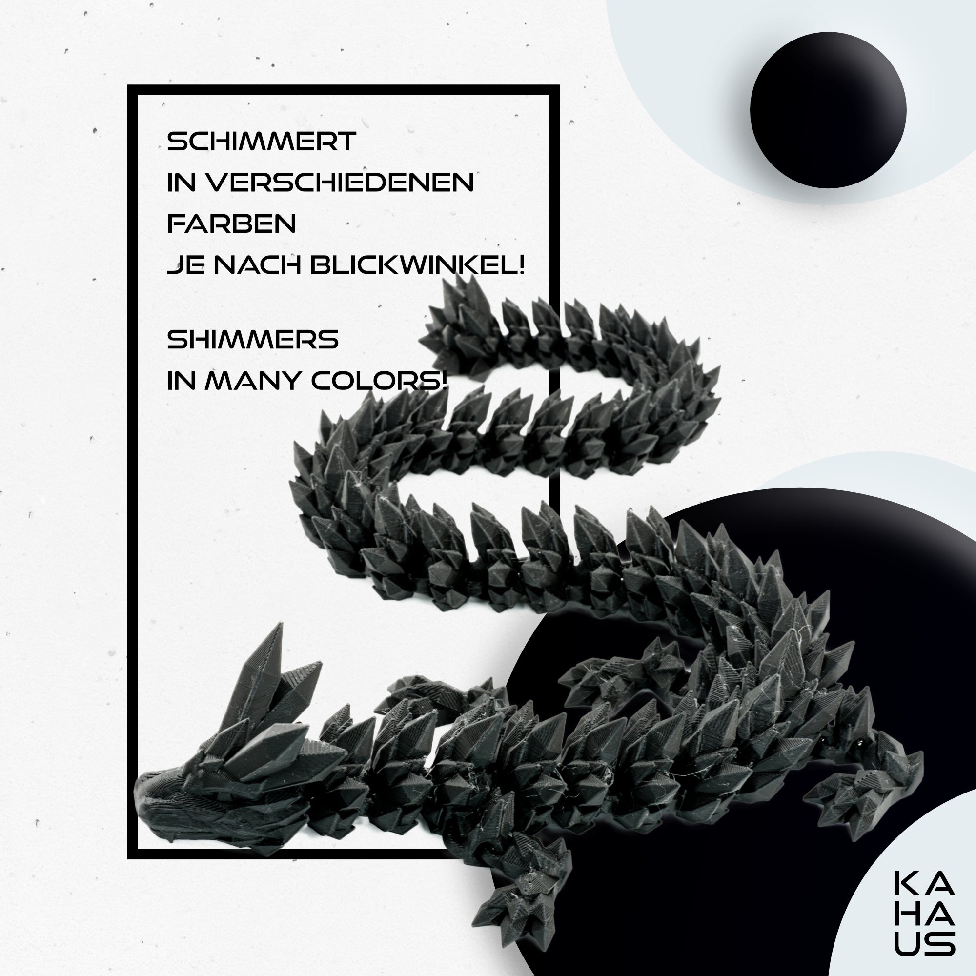 Large 3D Dragon – Dragon Sculpture 60 cm | Magical Dragon | Poseable Figure for Children, Collectors & Fantasy Fans