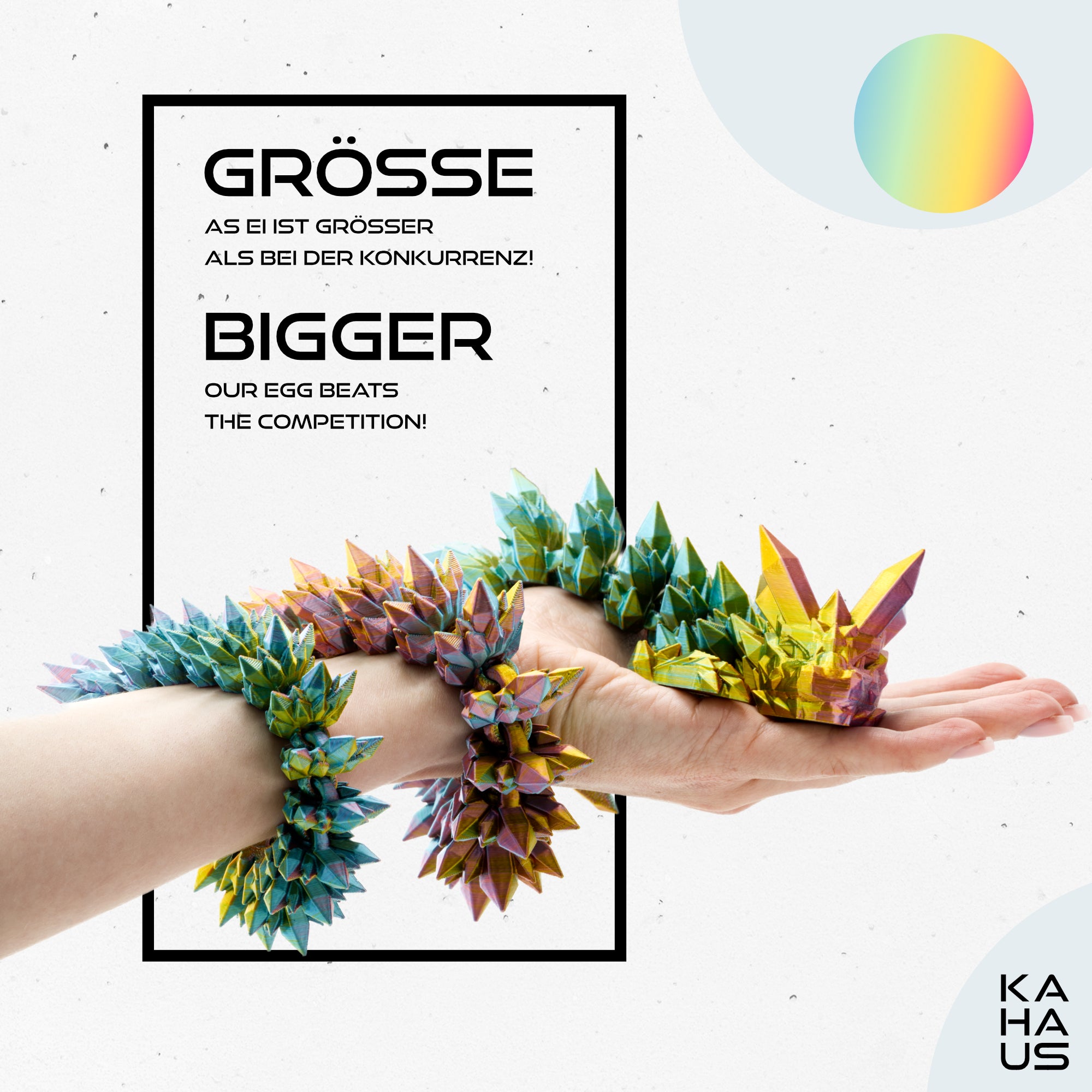 Large 3D Dragon – Dragon Sculpture 60 cm | Magical Dragon | Poseable Figure for Children, Collectors & Fantasy Fans