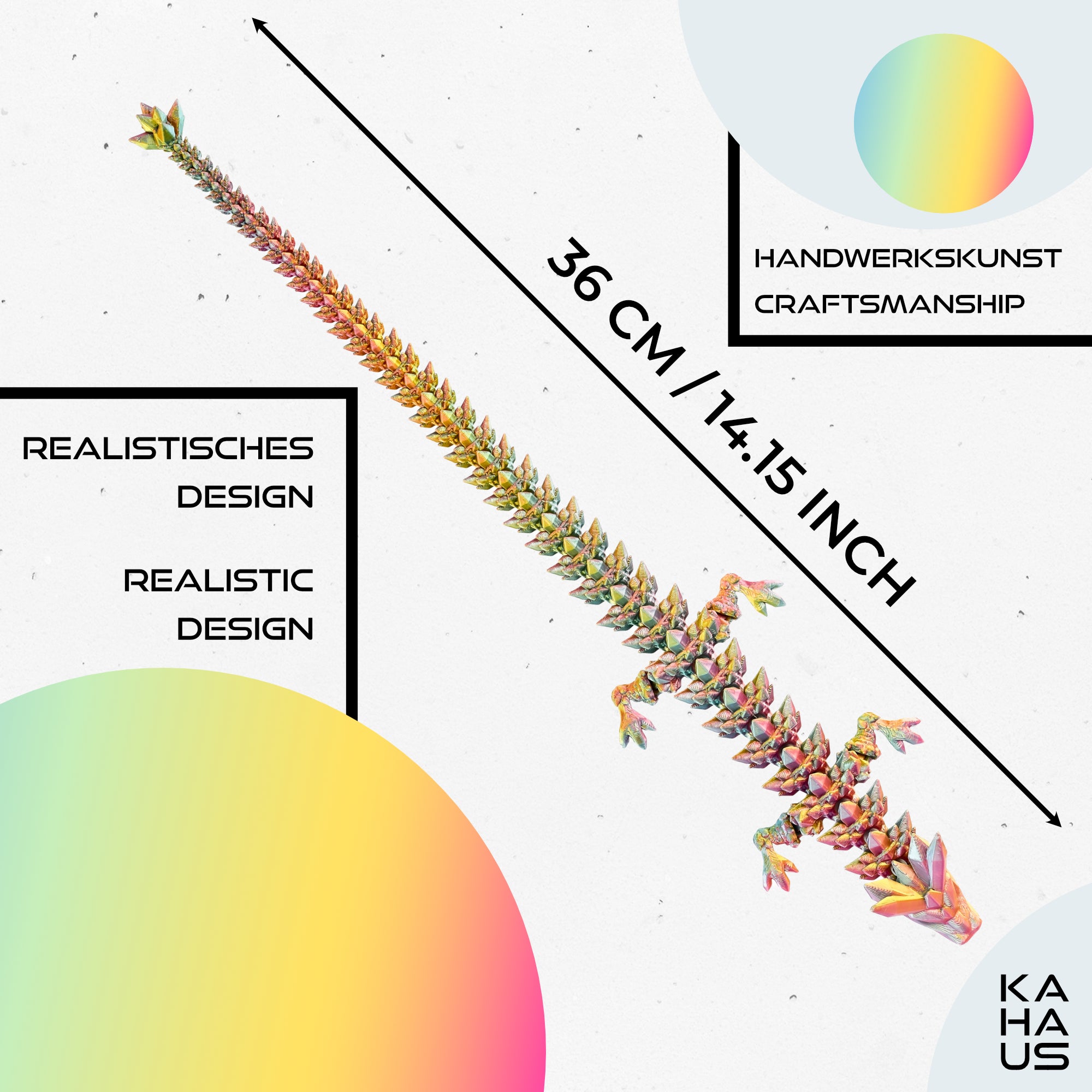 3D Dragon in Egg - Dragon Figure | 12 cm Large Egg | Multicolor Surprise Dragon | Hatching Movable Figure for Kids, Collectors & Fantasy Fans