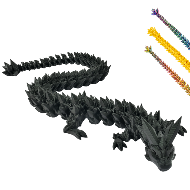 3D Dragon Figure – Collectible Fantasy Statue (10–33 cm) – Black #c:black