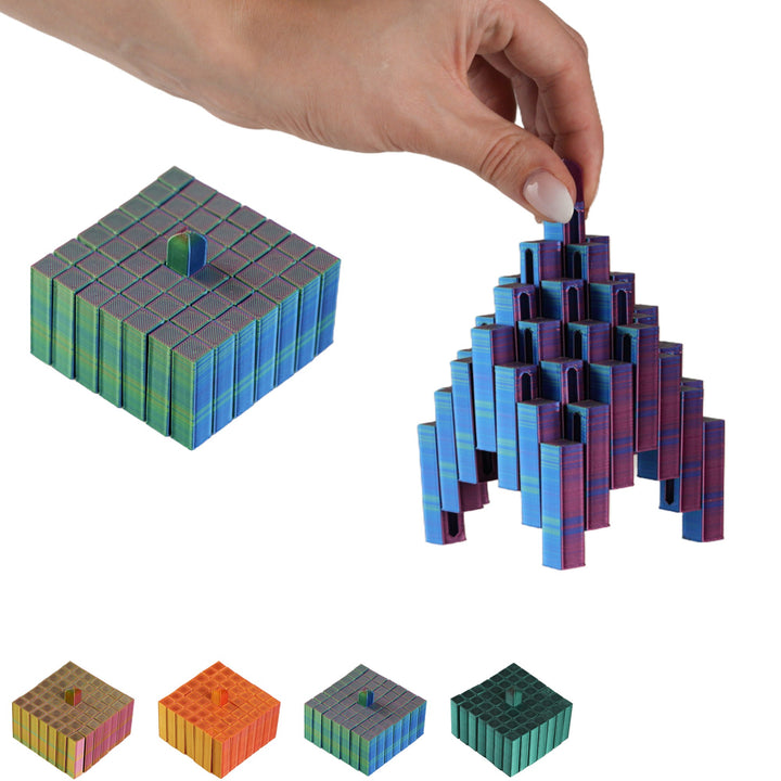Fidget toy Flexi Grid z druku 3D, elastyczna kratka na biurko 7,4 cm