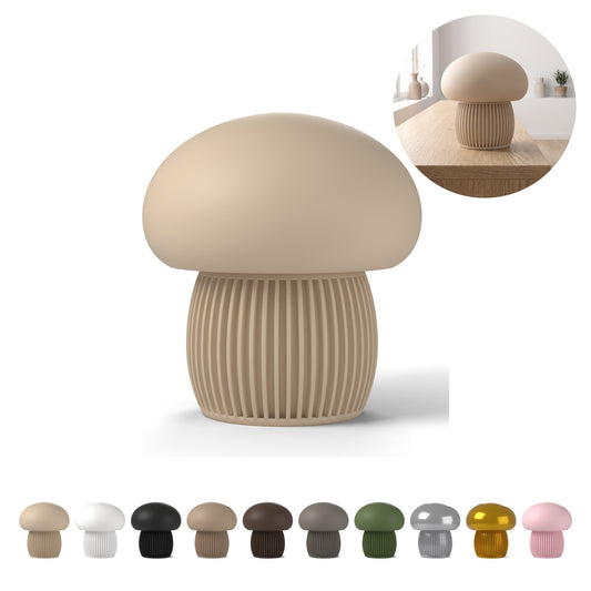Seta decorativa japandi 7,5 cm, recipiente con sombrero extraíble, PLA – beige