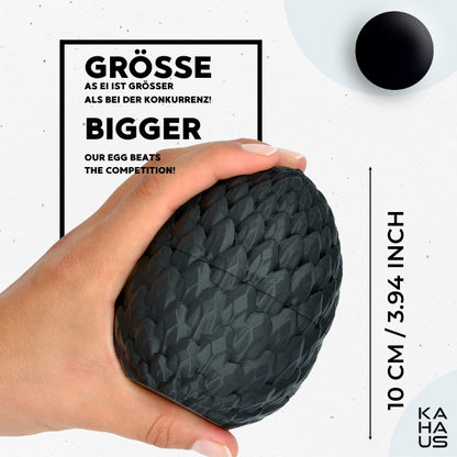 Decorative 3D Egg – Fantasy Display Egg (10 cm) – Black #c:black