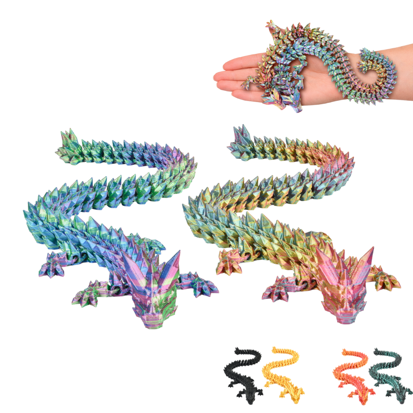 3D Dragon Duo – Set of 2 Figures (30 cm)
