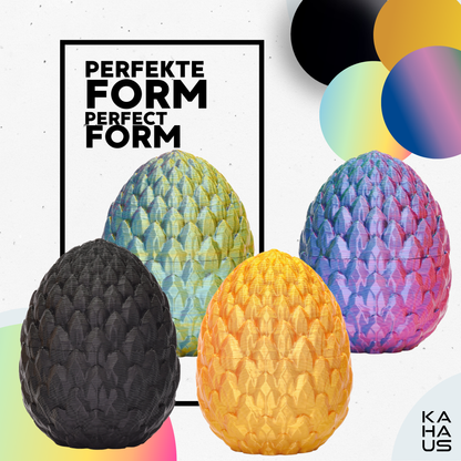 3D Winged Dragons in Eggs – 4-Pack (Blue, Red, Gold, Black)