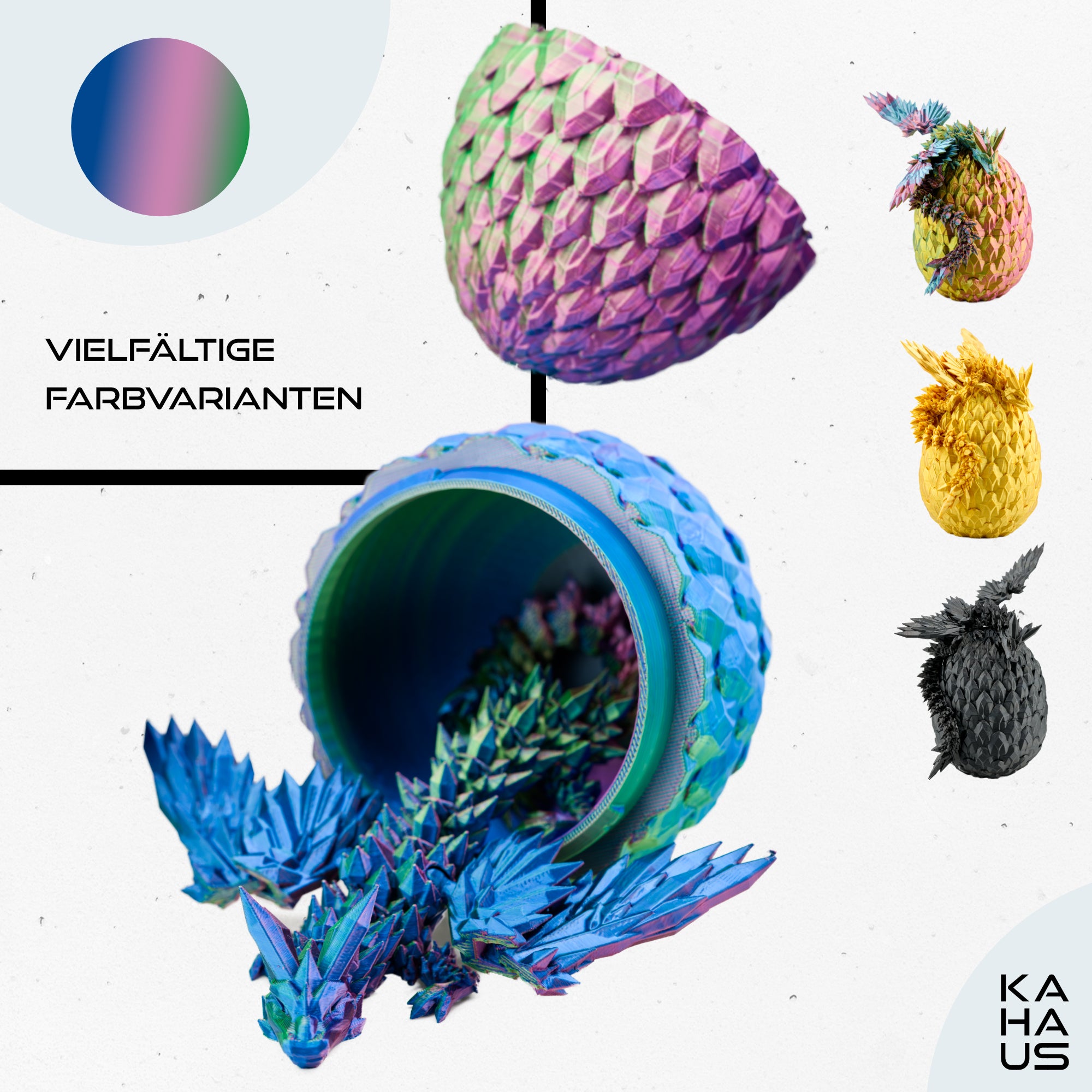 3D Dragon with Wings in Egg – 23 cm Dragon Figure with 12 cm Egg |Surprise Dragon | Movable Fantasy Toy & Collectible Figurine for Kids | Gift Idea