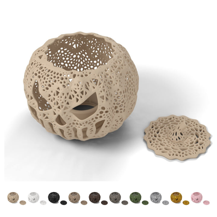 Felinar dovleac LED pentru lumânare 38 mm, înălțime 7,5 cm, PLA – Beige