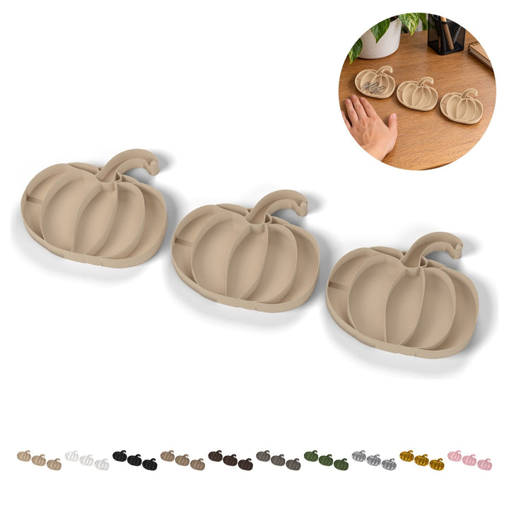 Sütőtök tálca Halloween, 3 db, 13,1 cm, PLA – bézs