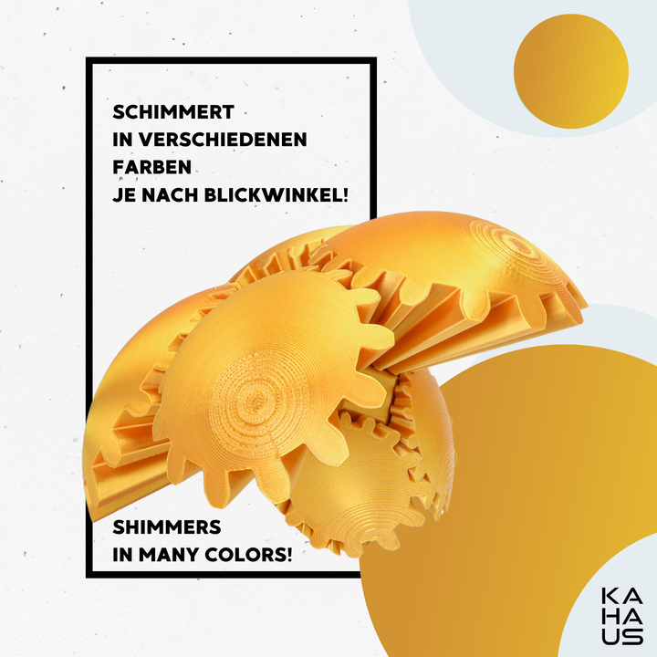 Gear Ball 3D Logik-Kugel 8 cm – drehbarer Farbpuzzle-Ball | Schreibtisch-Gadget