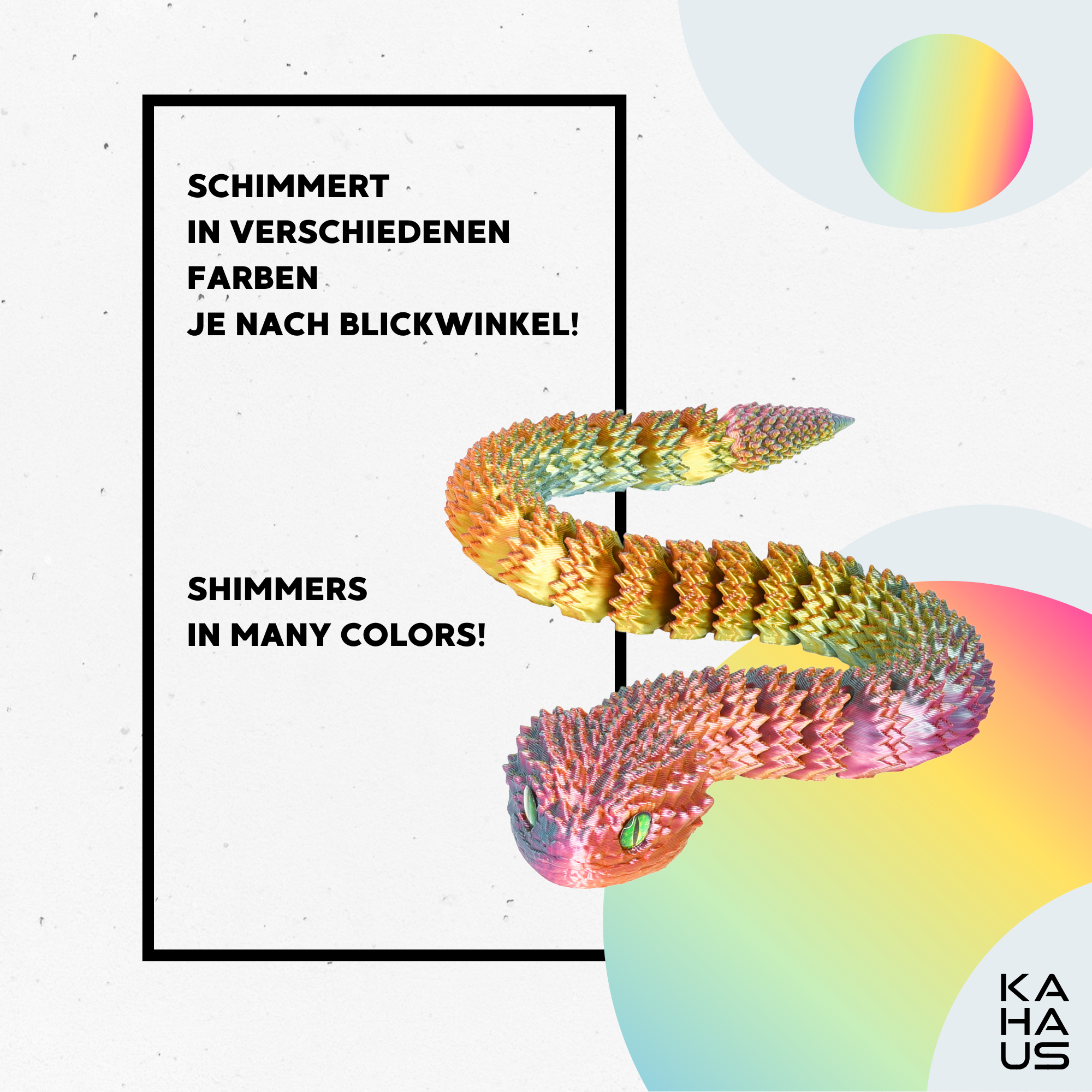 3D Snake in Egg | 27 cm Snake in 10 cm Egg | Surprise Figure & Gift for Kids