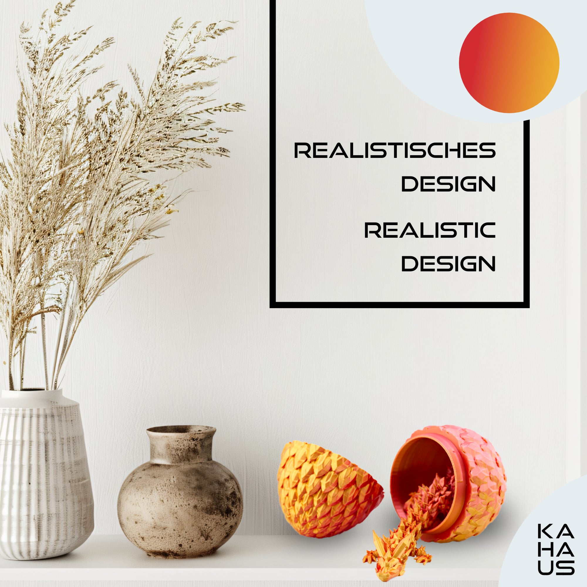 3D Dragon in Egg - Dragon Figure | 12 cm Large Egg | Multicolor Surprise Dragon | Hatching Movable Figure for Kids, Collectors & Fantasy Fans