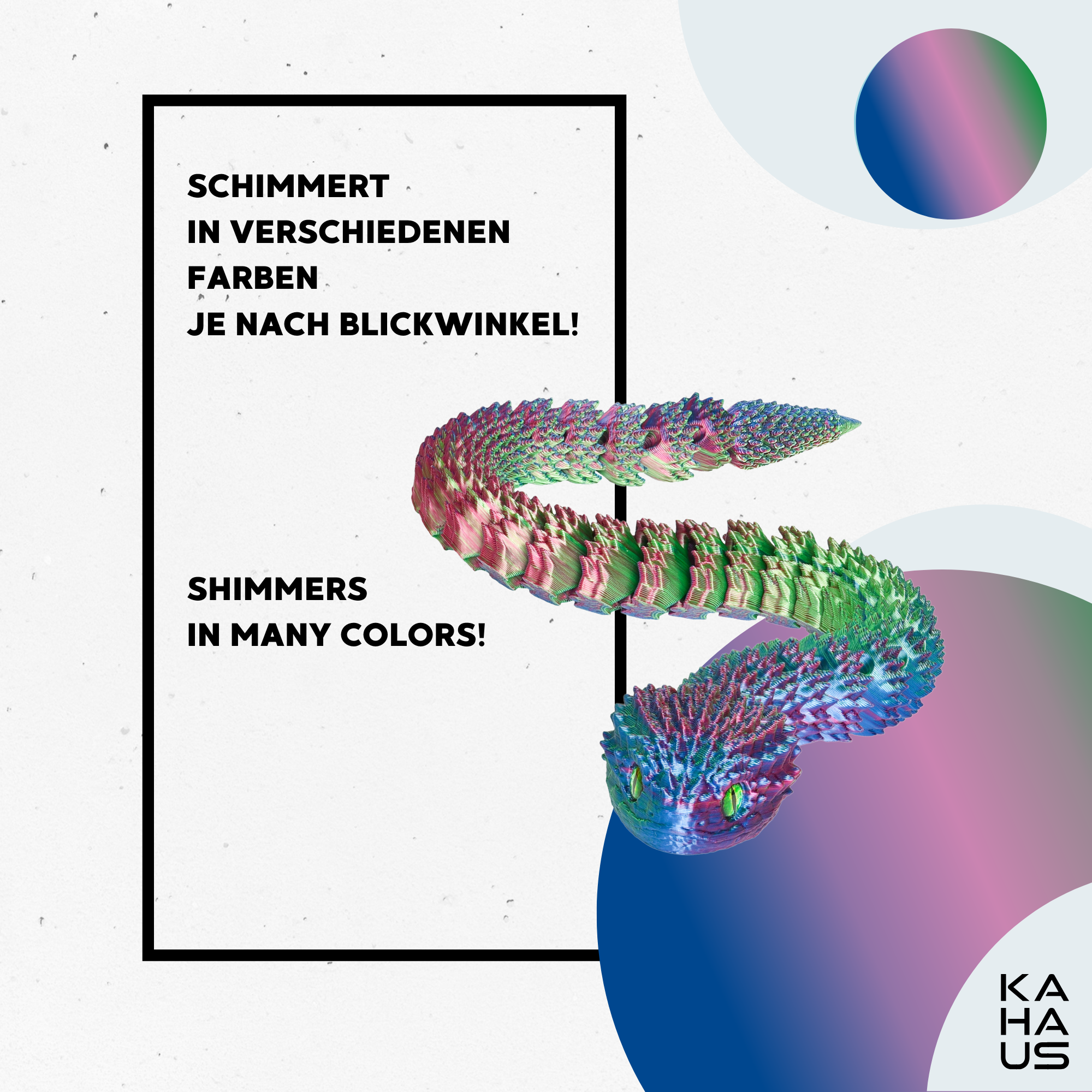 3D Snake in Egg | 27 cm Snake in 10 cm Egg | Surprise Figure & Gift for Kids