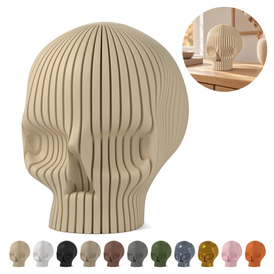 Craniu decorativ Halloween — 11,3 cm – Beige