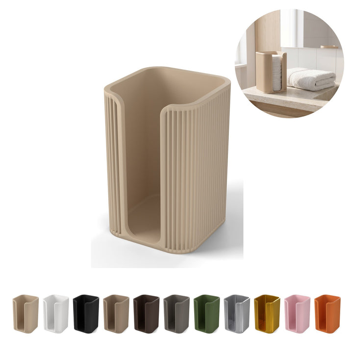 Vattakorong tartó adagoló függőleges nyílással, 10,3 cm, PLA – Beige