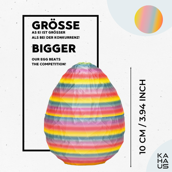 3D Animal Figures in Colorful Egg – Large Surprise Egg (10 cm) with 10 Mini Animals (5–7 cm) in Various Colors | Safe Toy Figures for Kids Aged 3+