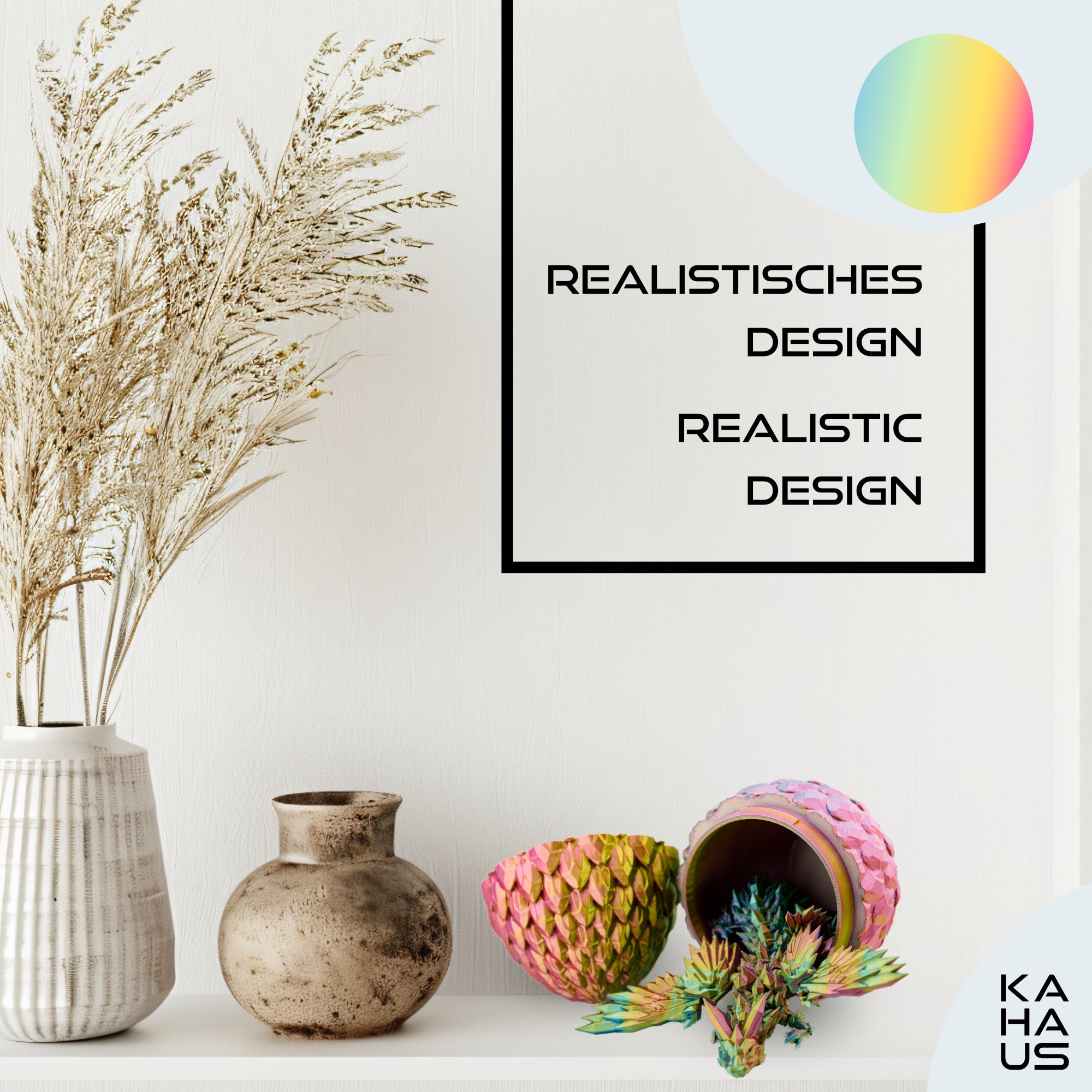 3D Dragon with Wings in Egg – 23 cm Dragon Figure with 12 cm Egg |Surprise Dragon | Movable Fantasy Toy & Collectible Figurine for Kids | Gift Idea