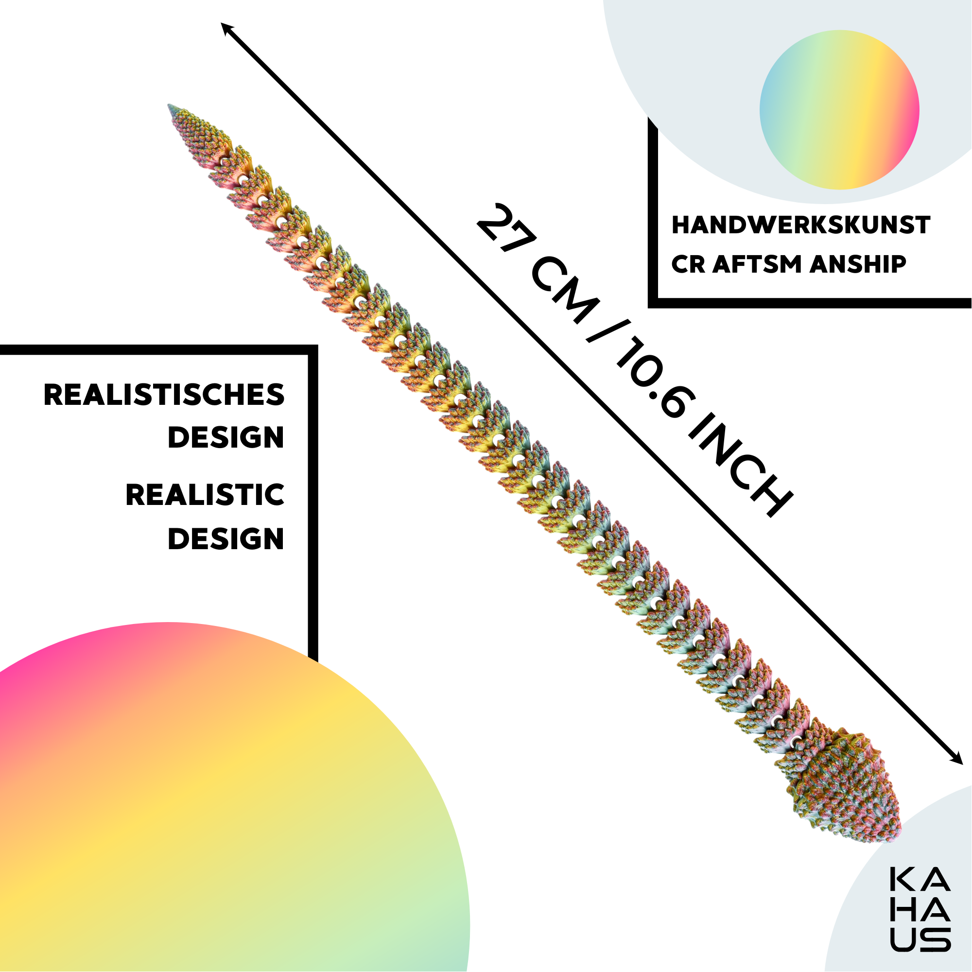 3D Snake in Egg | 27 cm Snake in 10 cm Egg | Surprise Figure & Gift for Kids