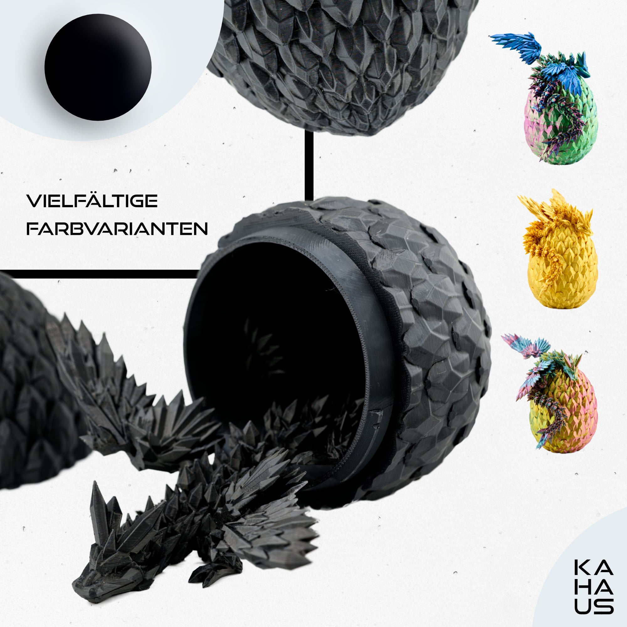 3D Dragon with Wings in Egg – 23 cm Dragon Figure with 12 cm Egg |Surprise Dragon | Movable Fantasy Toy & Collectible Figurine for Kids | Gift Idea