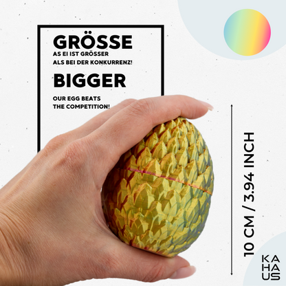 Decorative 3D Egg – Fantasy Display Egg (10 cm) – Red-Yellow-Green #c:red-yellow-green