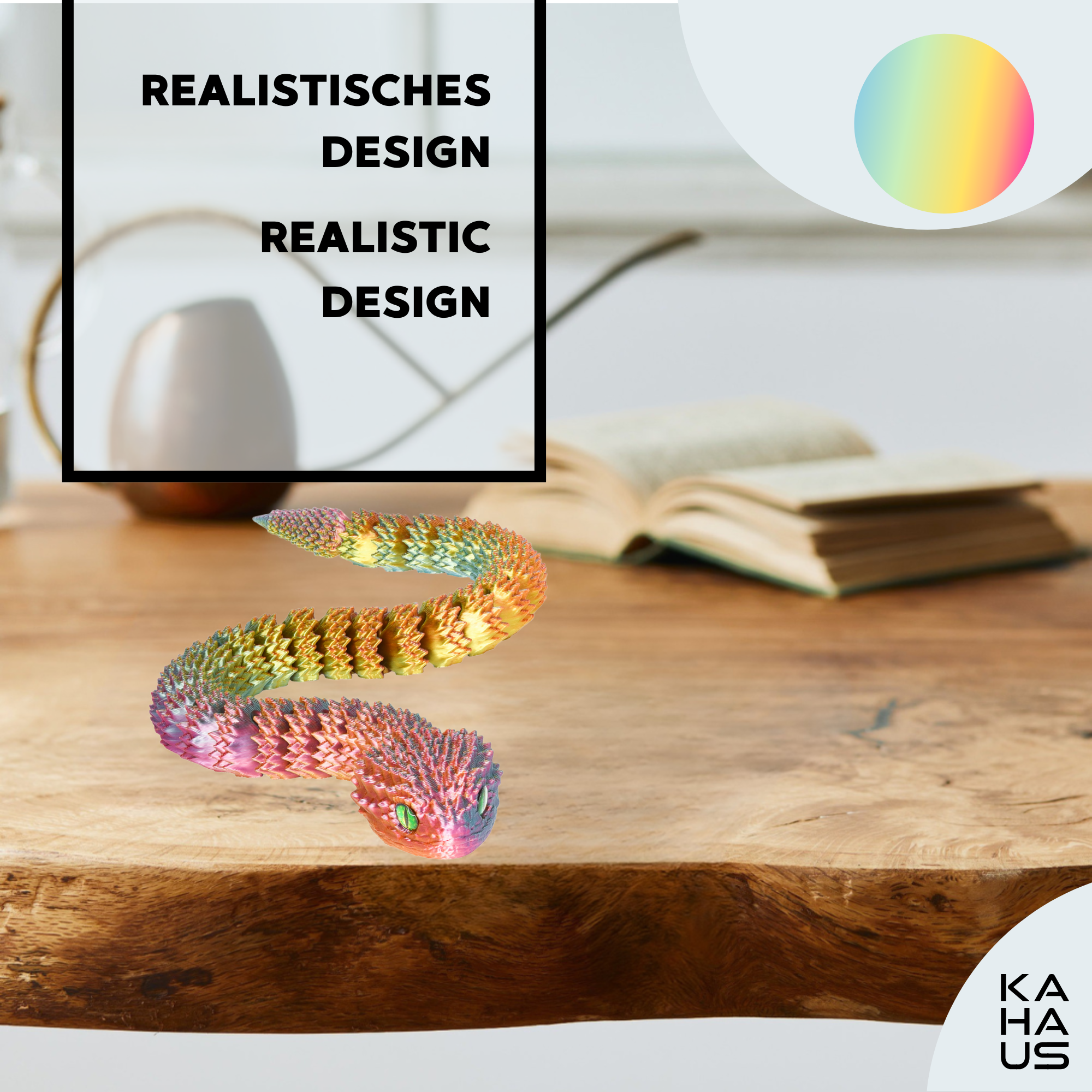 3D Snake in Egg | 27 cm Snake in 10 cm Egg | Surprise Figure & Gift for Kids