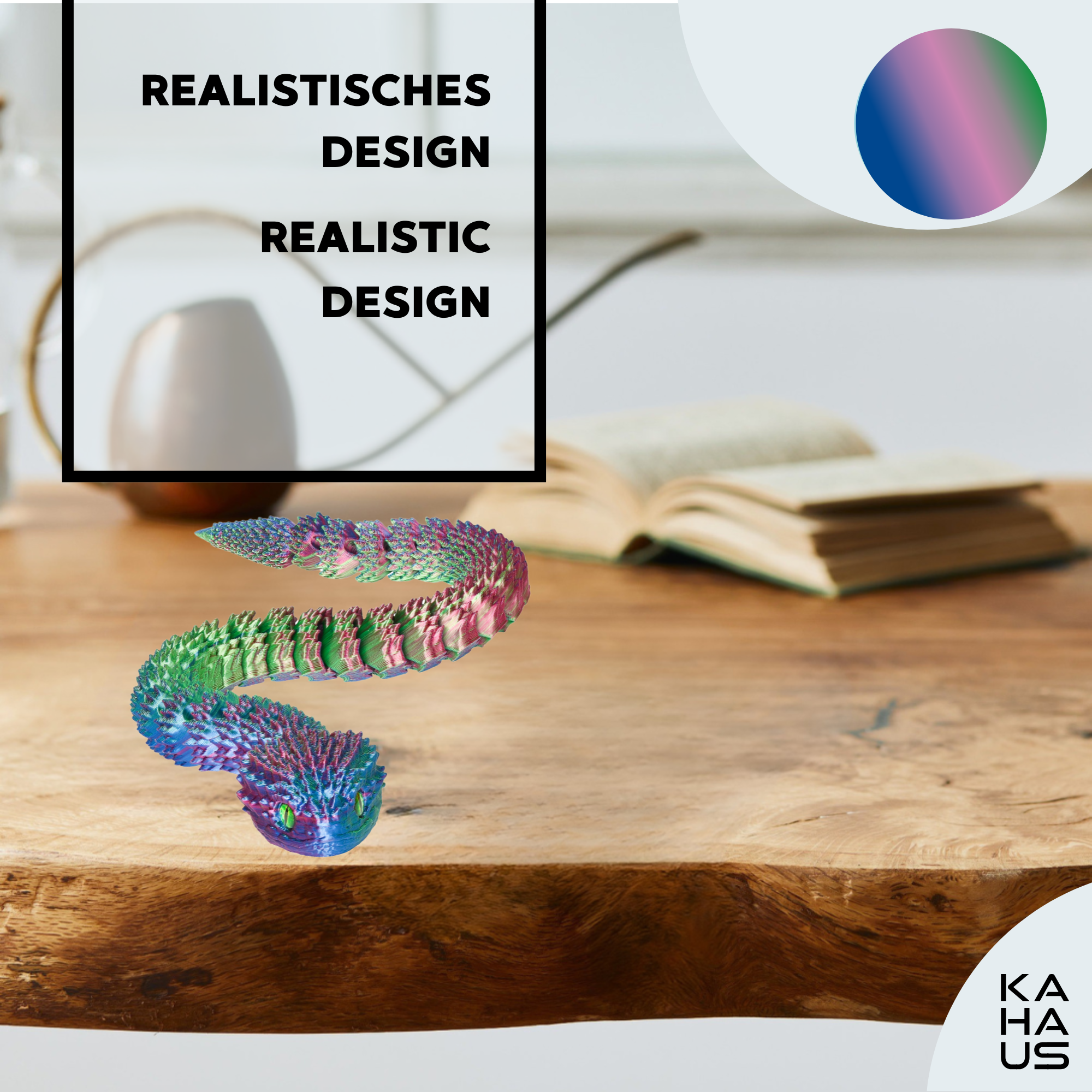 3D Snake in Egg | 27 cm Snake in 10 cm Egg | Surprise Figure & Gift for Kids