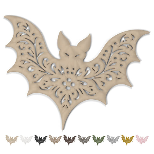 Decorațiune Halloween liliac pentru perete 17,4 cm, placă subțire din PLA, 19 g – Beige