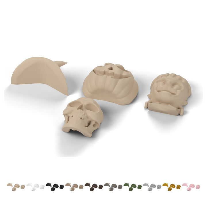 Halloween hűtőmágnes, 4 minta, PLA, 4,1 × 3,6 cm – Beige