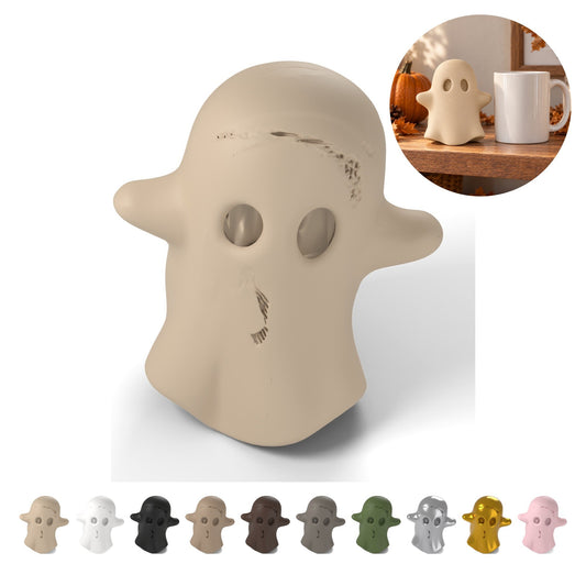 Spookje figuurtje 10 cm, Halloween-decoratie, PLA – beige