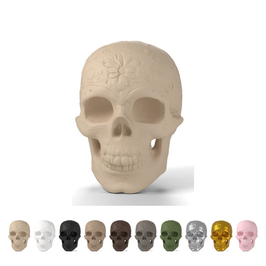 Craniu decorativ figurină 10,2 cm, PLA – Beige
