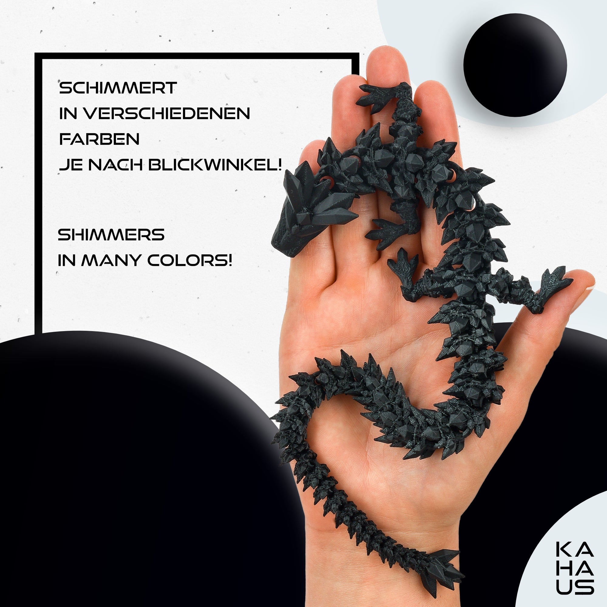 3D Dragon in Egg - Dragon Figure | 12 cm Large Egg | Multicolor Surprise Dragon | Hatching Movable Figure for Kids, Collectors & Fantasy Fans