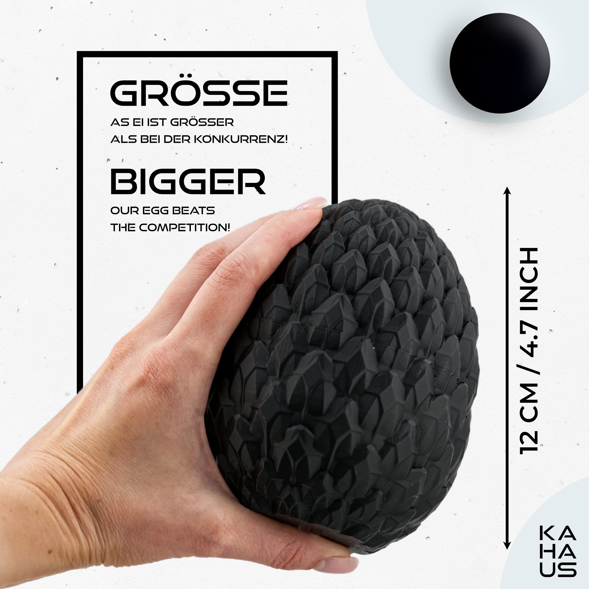 3D Dragon in Egg - Dragon Figure | 12 cm Large Egg | Multicolor Surprise Dragon | Hatching Movable Figure for Kids, Collectors & Fantasy Fans