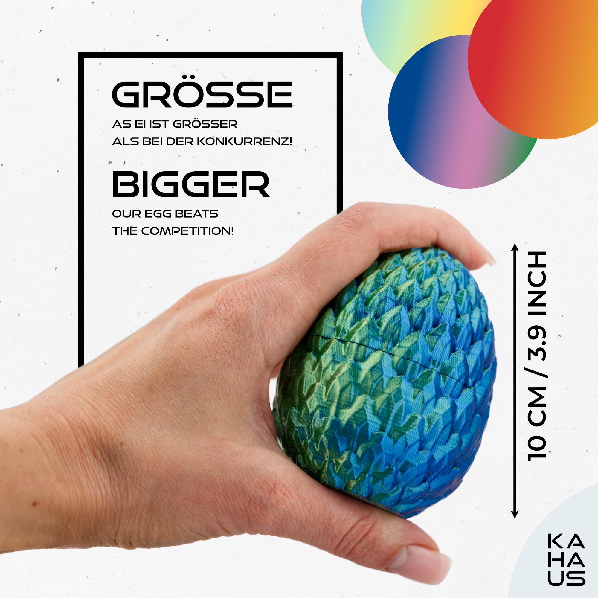 3-Pack 3D Baby Dragon in Egg – Baby Dragon Figure in Egg Set | 3-Pack Large Eggs | Multicolor Hatching Surprise Dragon | Movable Fantasy Toy & Collectible Figure for Kids