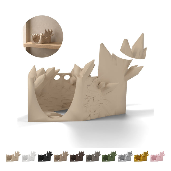 Display Stand Crystal Cave 12,8 cm for Dragon Figurines, PLA – Beige