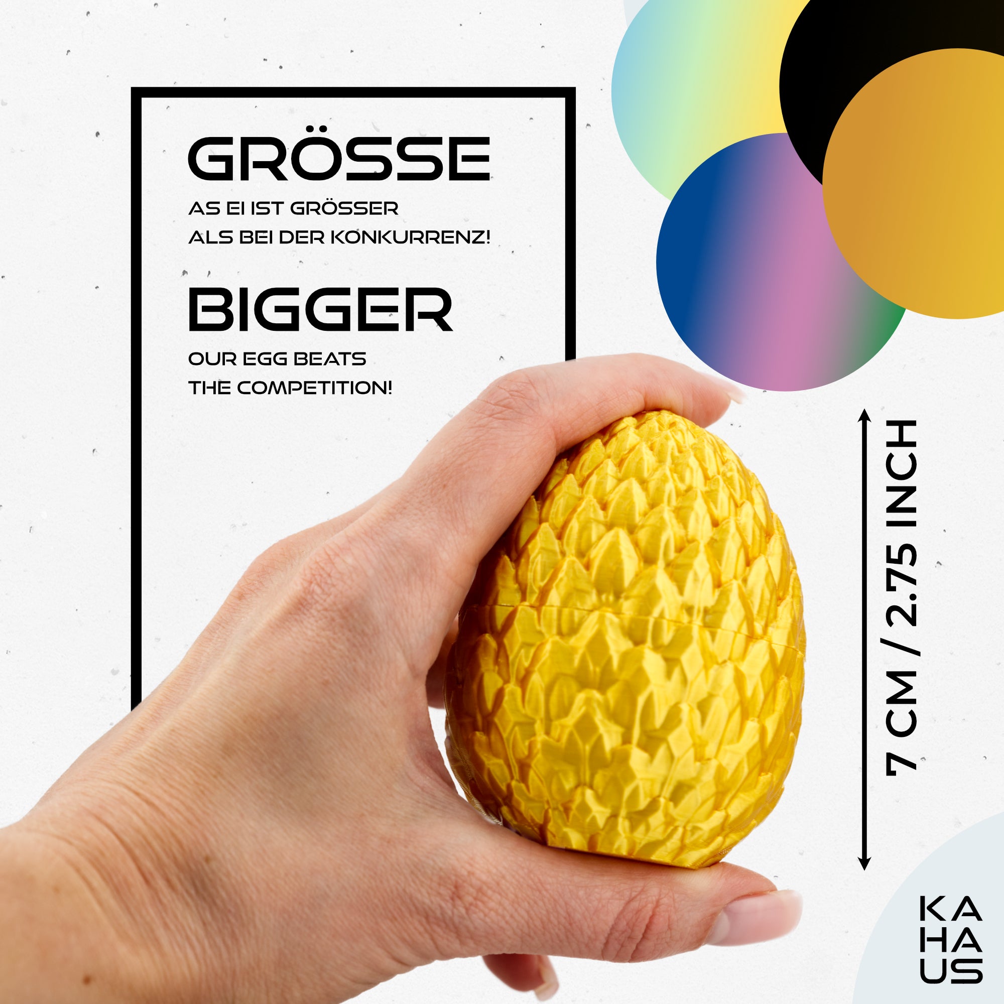 3-Pack 3D Baby Dragon in Egg – Baby Dragon Figure in Egg Set | 3-Pack Large Eggs | Multicolor Hatching Surprise Dragon | Movable Fantasy Toy & Collectible Figure for Kids