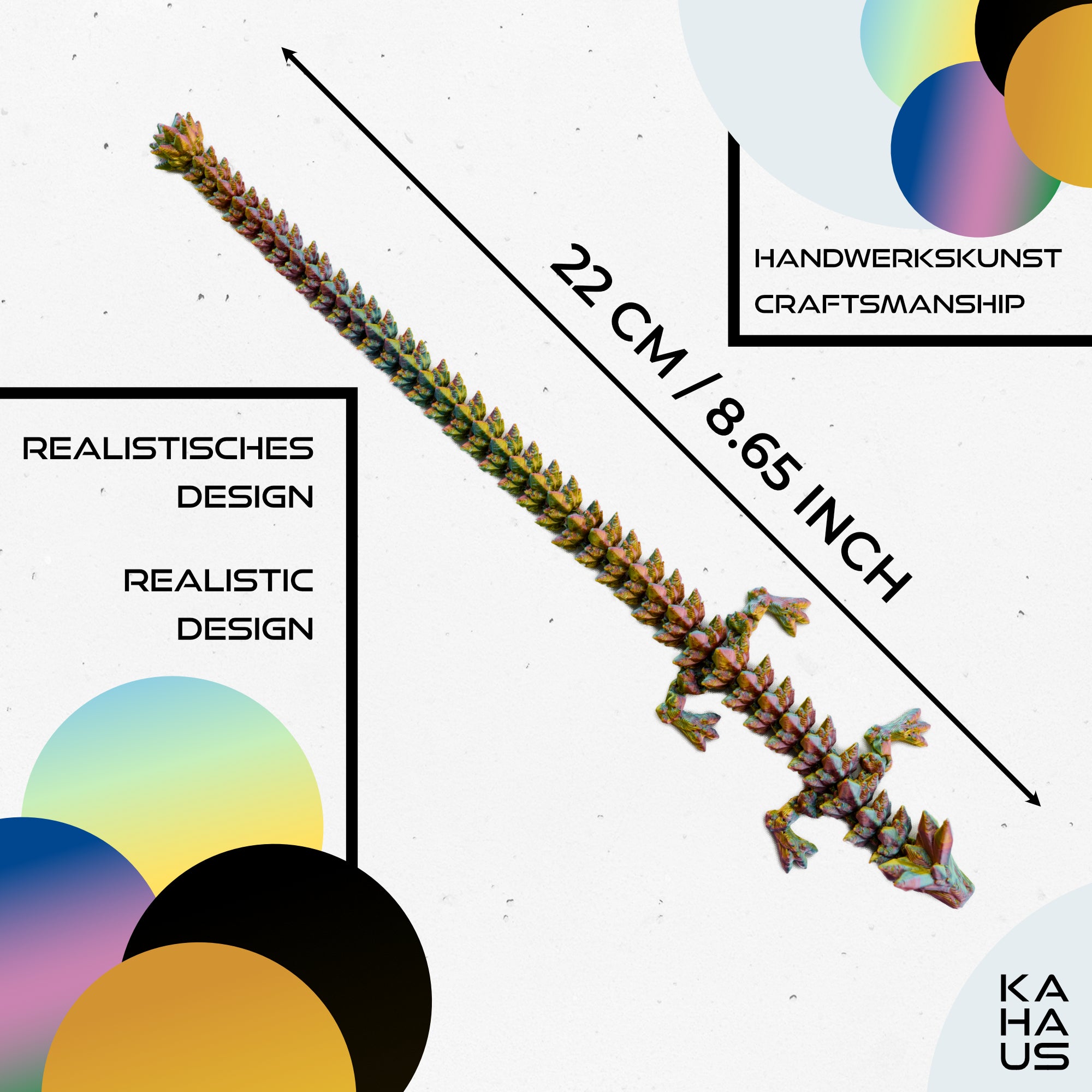 3-Pack 3D Baby Dragon in Egg – Baby Dragon Figure in Egg Set | 3-Pack Large Eggs | Multicolor Hatching Surprise Dragon | Movable Fantasy Toy & Collectible Figure for Kids