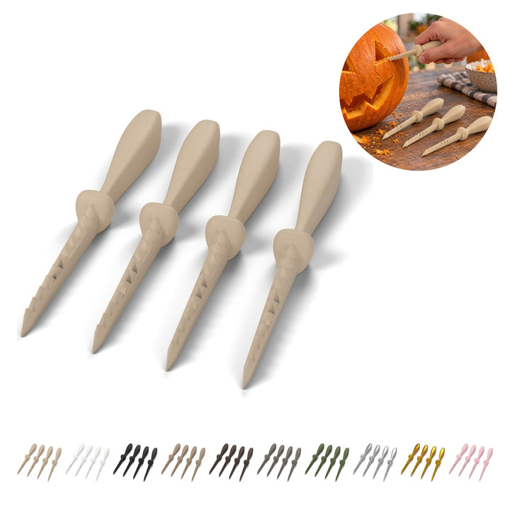 Tökfaragó fűrész 4 db, 11,9 cm hosszú, PLA – bézs