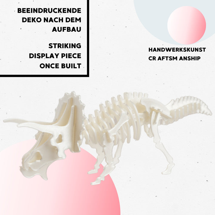 Triceratops Dinosaurier Bausatz – Steckkarte aus 3D-Druck – 25 cm #4
