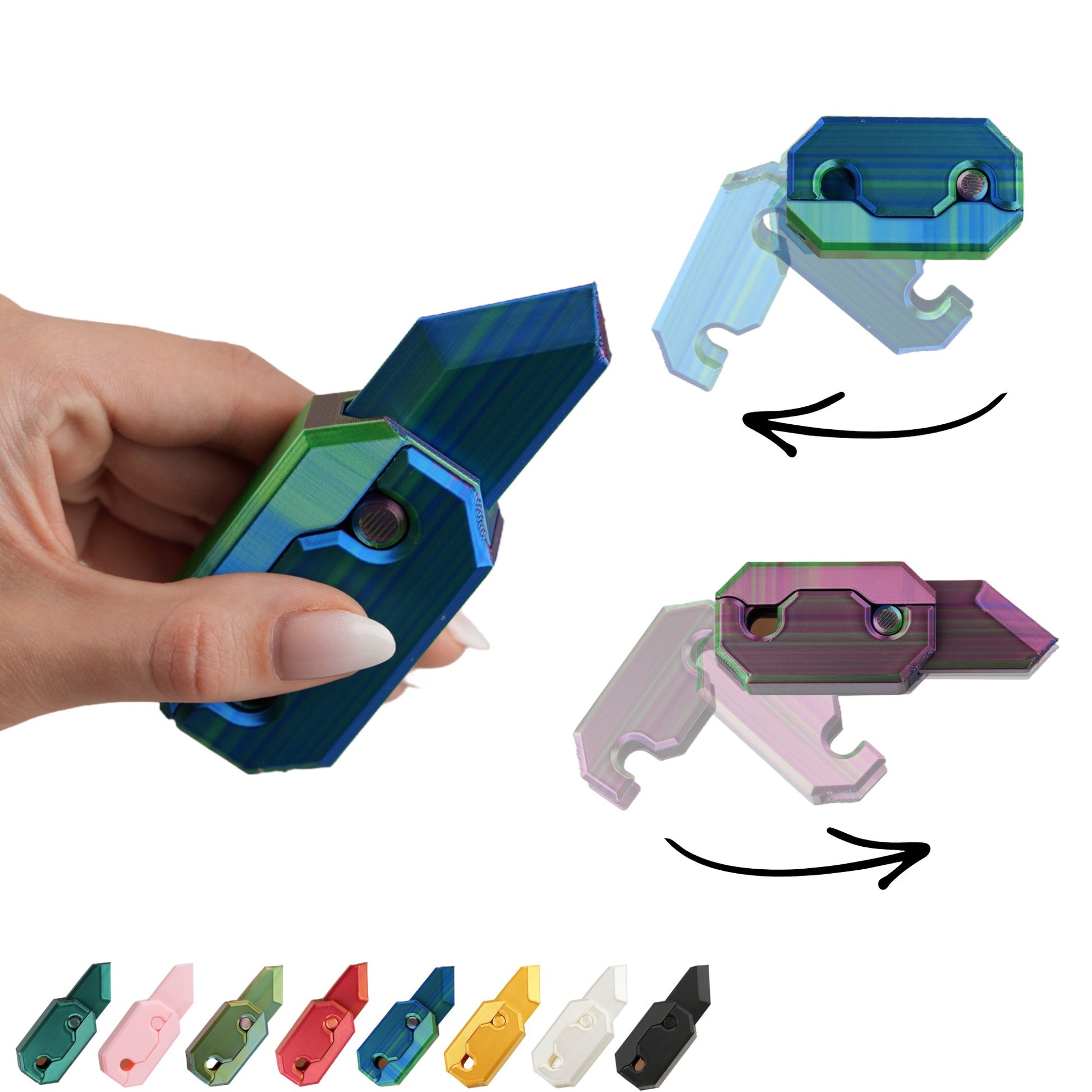 Gravity Knife Fidget Toy 7 cm – Snap-Action Klappmechanik, ohne Schrauben #1
