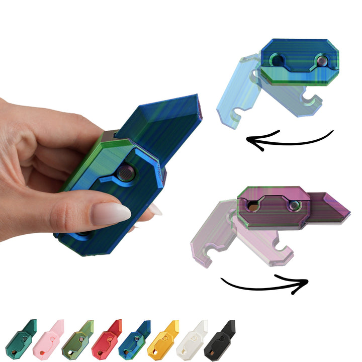 Gravity Knife Fidget Toy 7 cm – Snap-Action Klappmechanik, ohne Schrauben #1