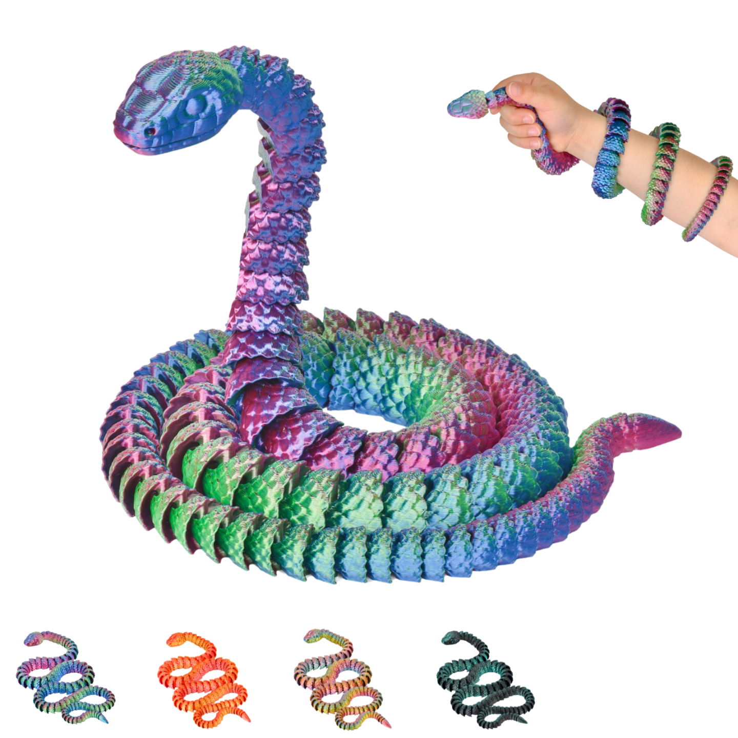 3D Snake Figure – Realistic Articulated Collectible