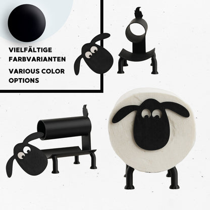 Sheep Toilet Paper Holder - SET – Black